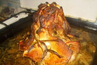 Antricot de porc cu legume la cuptor