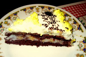 Tort cu crema de budinca si banane