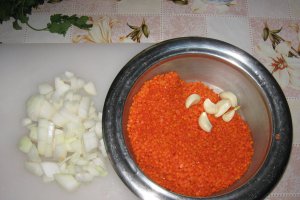 Supa crema de linte( de post)- "Şorbat adass"