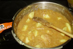 Tocanita de ceapa cu mamaliguta-post