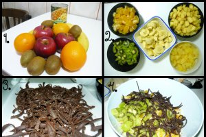 Salata de fructe cu ciocolata