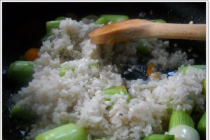 Pilaf de orez cu praz(de post)