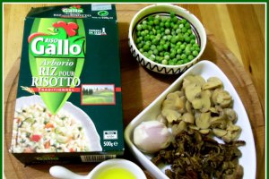 Risotto de post cu hribi si mazare