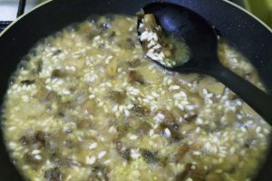 Risotto de post cu hribi si mazare