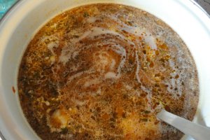 Ciorba de perisoare cu costita afumata