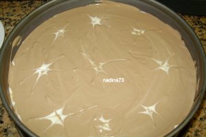 Cheesecake cu ciocolata alba si neagra