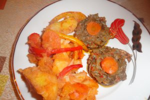 Cartofi cu legume si sote de ciuperci