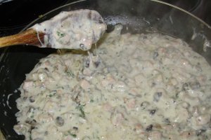 Galuste de mamaliga cu ciuperci si bacon