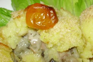 Galuste de mamaliga cu ciuperci si bacon
