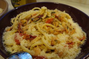 Maccheroni con gamberetti