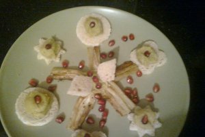 Appetizer cu crema de mazare si rubine