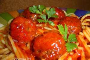 Spaghetti with meatballs