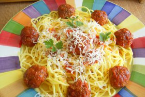 Spaghetti with meatballs
