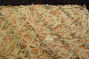 Lasagna cu ciuperci  si afumatura