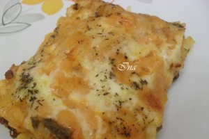 Lasagna cu ciuperci  si afumatura