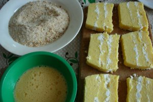 Mamaliga cu branza, pane