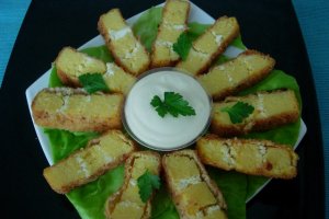 Mamaliga cu branza, pane