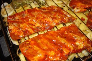 Friptura mixta de porc la cuptor