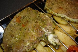 Friptura mixta de porc la cuptor
