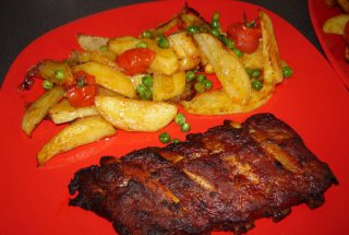 Friptura mixta de porc la cuptor