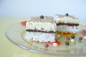 Prajitura de cocos cu vanilie si ciocolata