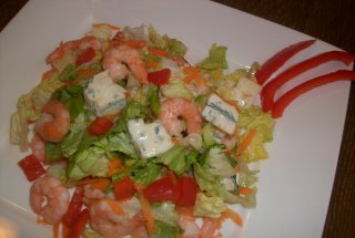 Salata de creveti si gorgonzola