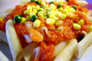 Penne rigati cu legume