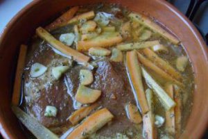 Piept de porc cu orez si ciuperci