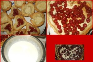Inimioare mascarpone si visine