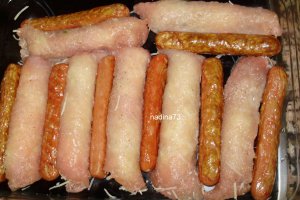 Carnaciori cu jamon imbracati si gratinatii