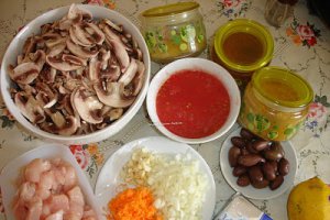 Pui cu legume si curry