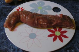 Snitel cu susan si piure de cartofi