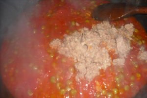 Penne cu ton si mazare