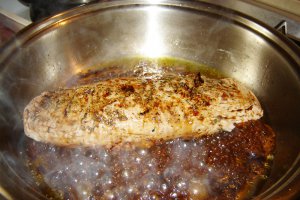 Muschiulet de porc in sos balsamic