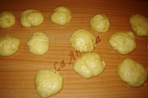 Crizanteme cu gem de piersici si rabarbar