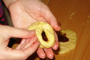 Crizanteme cu gem de piersici si rabarbar