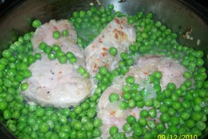 Cotlet de porc cu mazare