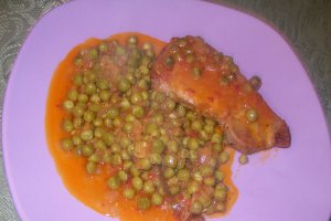 Cotlet de porc cu mazare
