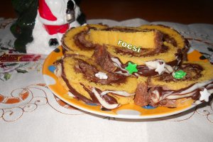 Rulada cu nutella si crema cu frisca