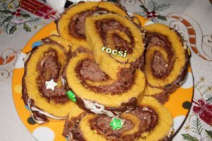 Rulada cu nutella si crema cu frisca