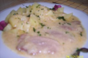 Carne de porc in sos de mustar