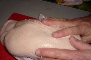Rata umpluta cu sos de portocale