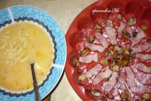 Omleta cu ciuperci si cascaval