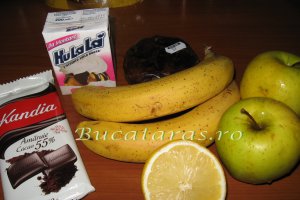 Duet de mere si banane cu crema de ciocolata
