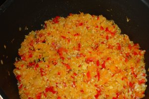 Pui cu orez si legume