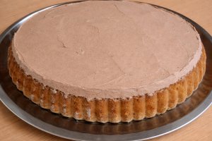 Tort cu crema de ciocolata si mandarine