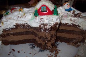 Tort casuta de Craciun