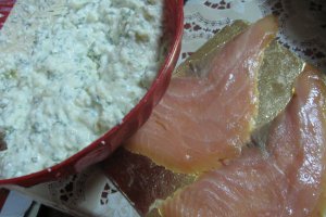 Terina de branza cu somon