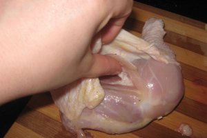 Pulpa si piept de pui umplute pe pat de orez la cuptor