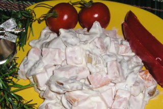 Salata cu ciuperci si sunca